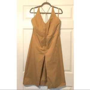🌸 BANANA REPUBLIC Halter Khaki V Neck Sundress